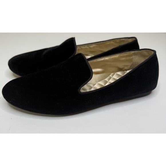 Birdies The Starling Ballet Flat Womens 9.5 Black Cotton Velvet Slip On Slipper - Picture 1 of 9